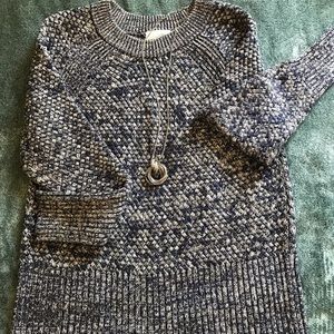 Blue & green knit sweater